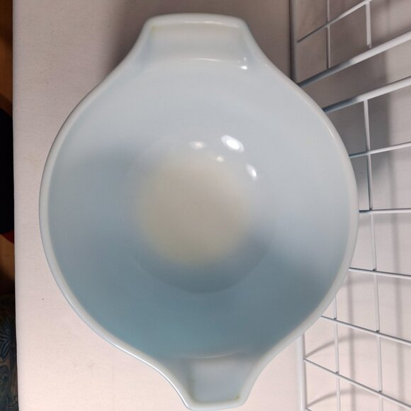 Vintage Pyrex Horizon Blue Cinderella Mixing Bowl #442 1.5 Qt Dia 7 In MilkGlass - Picture 5 of 10